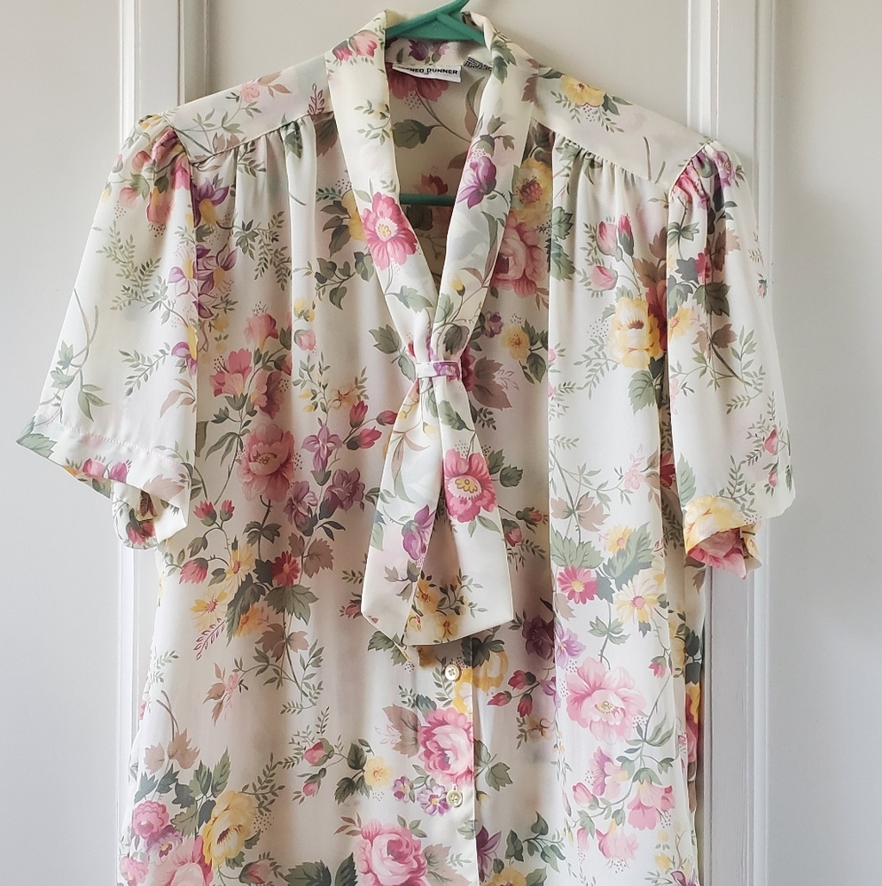 Floral button-up blouse